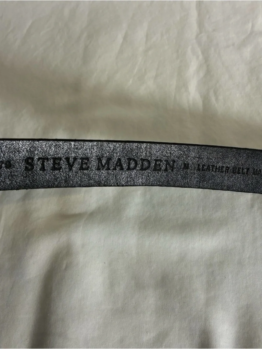 Steve Madden Womens belt Sz M Black Leather Silver Crystal Buckle Whimsygoth